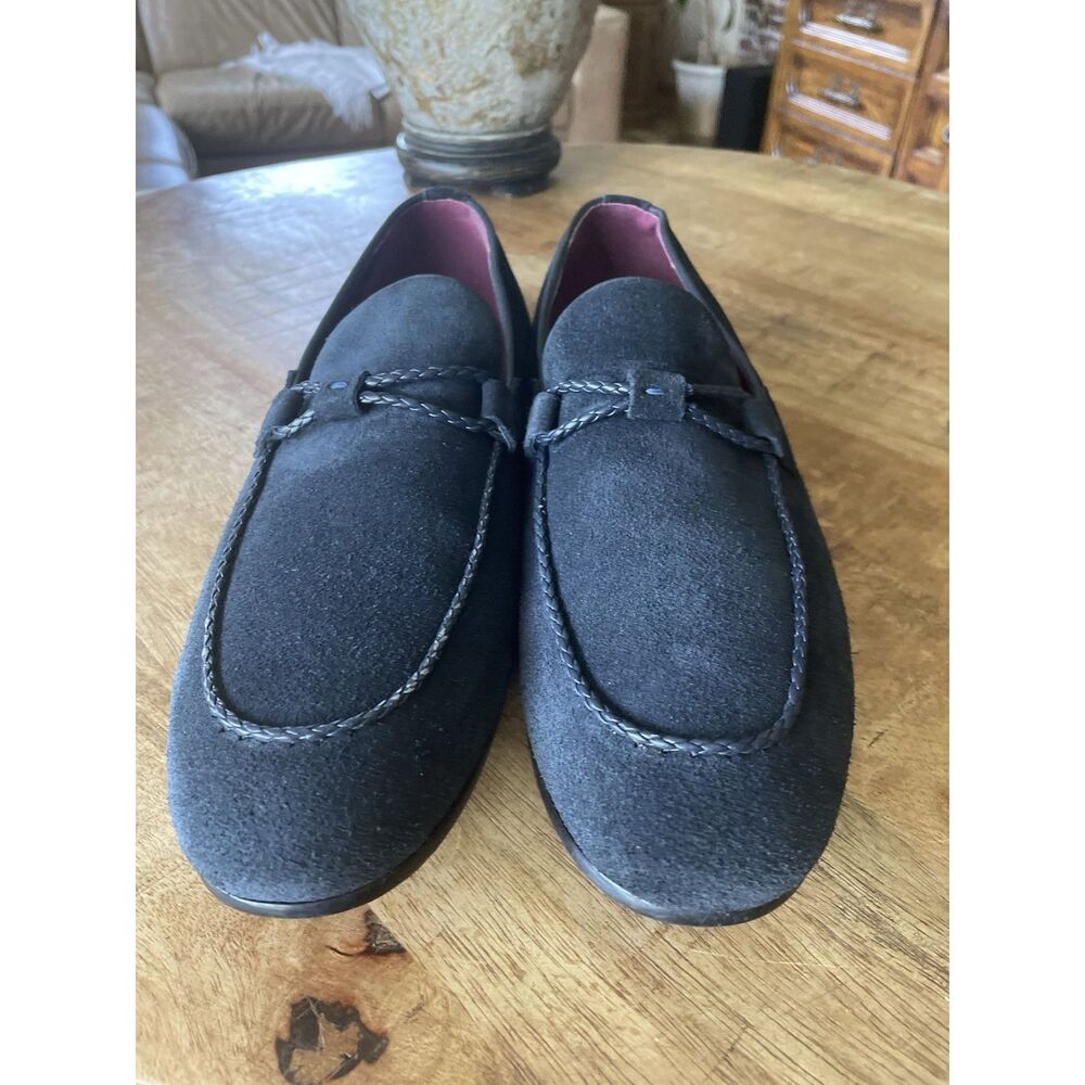 Saks Fifth Avenue  COLLECTION Blue  Genuine Suede Men’s Loafers Size 11M